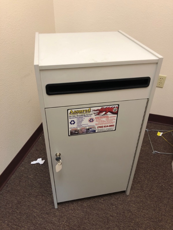 Photo 1 of Shredding Office Cabinet. Color gray, 36 inches tall. 