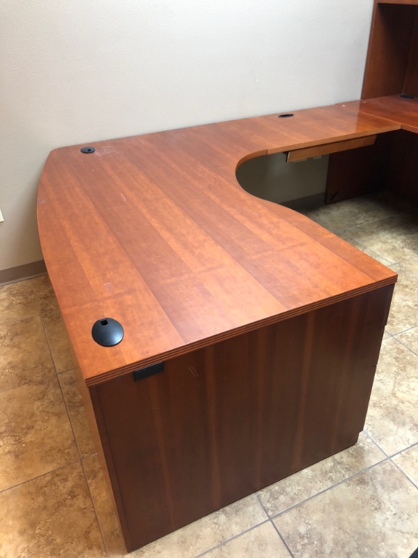 Photo 2 of Wood Office Desk, Cabinets and Drawers.