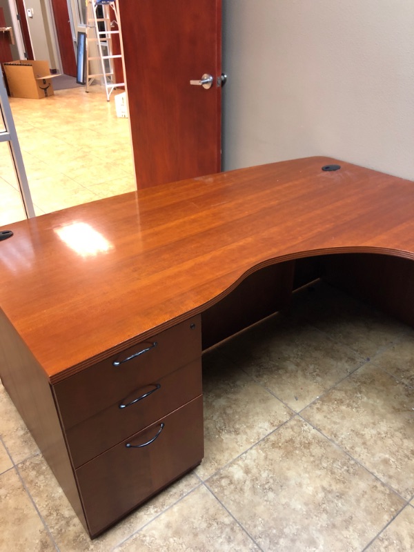 Photo 3 of Wood Office Desk, Cabinets and Drawers.