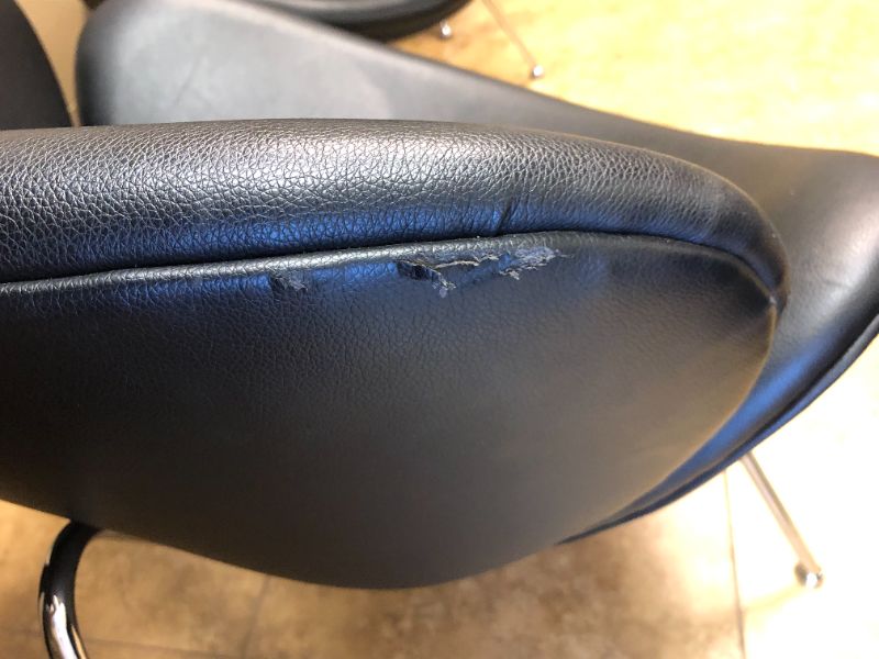 Photo 3 of Black leather office chair