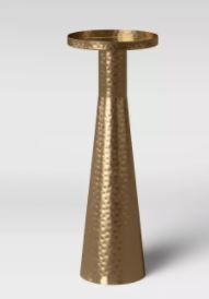 Photo 1 of Alester Round Hammered Metal Drink Table Brass - Project 62™
