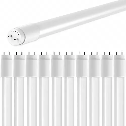 Photo 1 of  Sunco Lighting 10 Pack 4ft T8 Led Tube 18w=40w Fluorescent Frosted Cover 5000