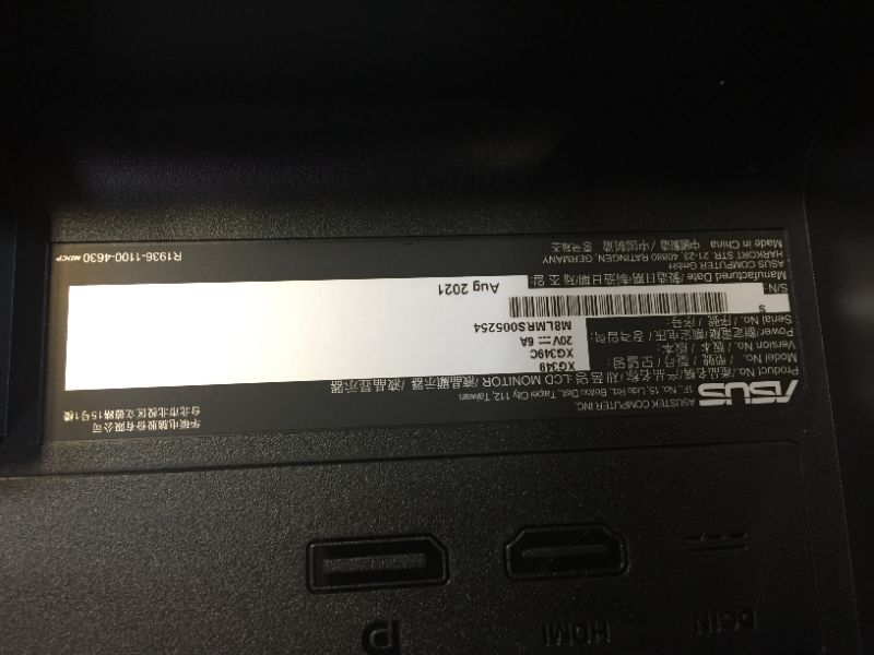 Photo 8 of ASUS ROG Strix 34” Ultra-wide Gaming Monitor (XG349C) - UWQHD (3440 x 1440), 180Hz, 1ms, Extreme Low Motion Blur Sync, 135% sRGB, G-Sync Compatible, DisplayHDR 400, Eye Care, USB-C, DisplayPort, HDMI
