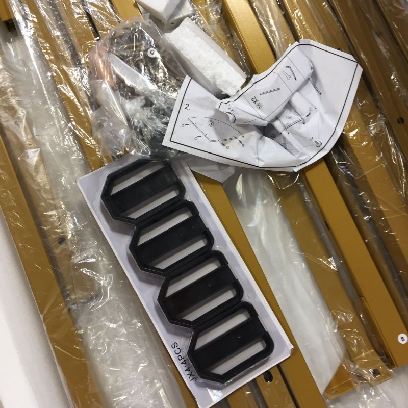 Photo 1 of Teraves Reversible L-Shaped Desk Corner Gaming Computer Desk Office Workstation Modern Home Study Writing Wooden Table (Large, White Marbling+ Gold Frame)
