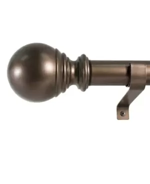 Photo 1 of  Decopolitan 1-Inch Ball Telescoping Curtain Rod Set, 72 to 144-Inch, Bronze
