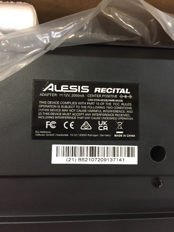 Photo 4 of Alesis Recital , 88-Key Beginner Digital Piano with Full-Size Semi-Weighted Keys