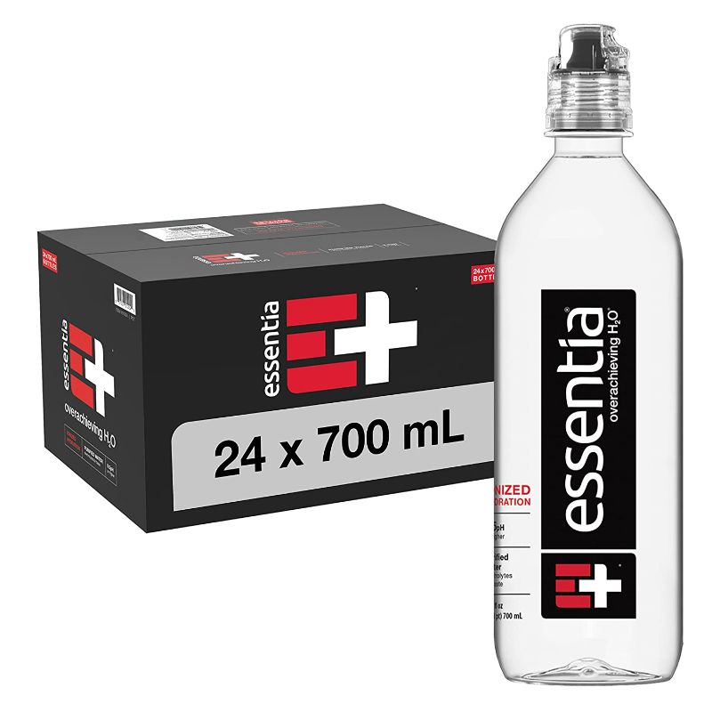 Photo 1 of Essentia Bottled Water, 700 mL, Pack of 24 Bottles; 99.9% Pure, Infused with Electrolytes for a Smooth Taste, pH 9.5 or Higher; Ionized Alkaline Water  nov/12/2021
  