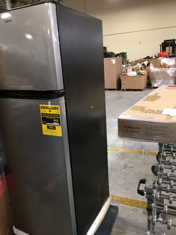 Photo 8 of Galanz 12 Cu Ft Top Freezer Refrigerator, Frost Free, Stainless Look