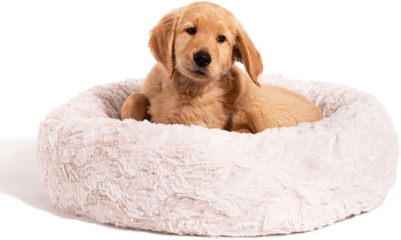 Photo 1 of Best Friends by Sheri The Original Calming Donut Cat and Dog Bed in Shag or Lux Fur, Machine Washable, High Bolster, Multiple Sizes S-XL
