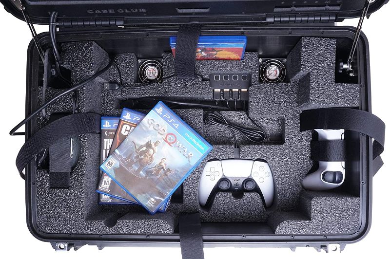 Photo 2 of Case Club PlayStation 5 Portable Gaming Station with Built-in 24" 1080p Monitor, Cooling Fans, & Speakers. Fits PS5 (Disc or Digital), Controllers, & Games, (PS5 & Accessories NOT Included)
