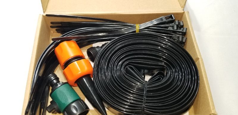 Photo 1 of Trampoline Sprinkler System for Kids with Adjustable Water Pressure, Fits 8ft, 10ft, 12ft, 15ft and 16ft Jump Pads, Soft Flexible 39.3ft Hose, Mounted or Backyard Garden Use