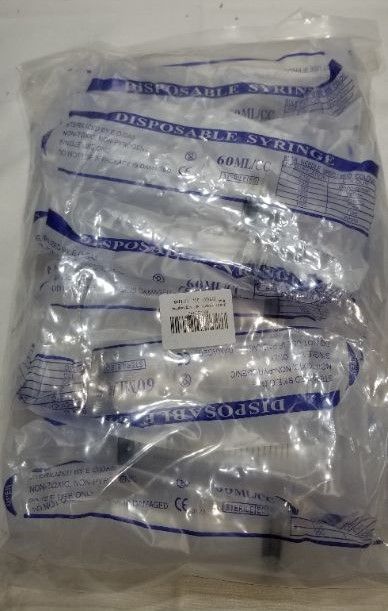 Photo 1 of 10 Pack 60ml/cc Plastic Syringe Liquid Measuring Syringe Tools Individually Sealed with Measurement for Scientific Labs, Measuring Liquids, Feeding Pets, Medical Student, Oil or Glue Applicator (60ML)