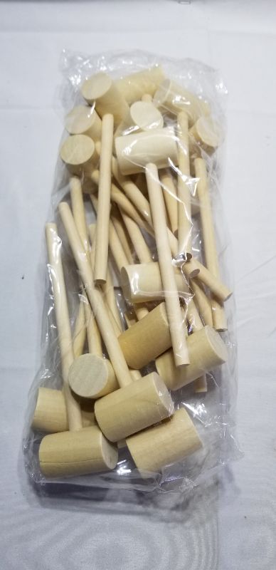 Photo 2 of 20 Pcs Wooden Mallets Crab Lobster Mallets Seafood Shellfish Mallet, Solid Natural Hardwood Crab Hammers for Cracking Seafood Tool (1.49 x 5.9 in)