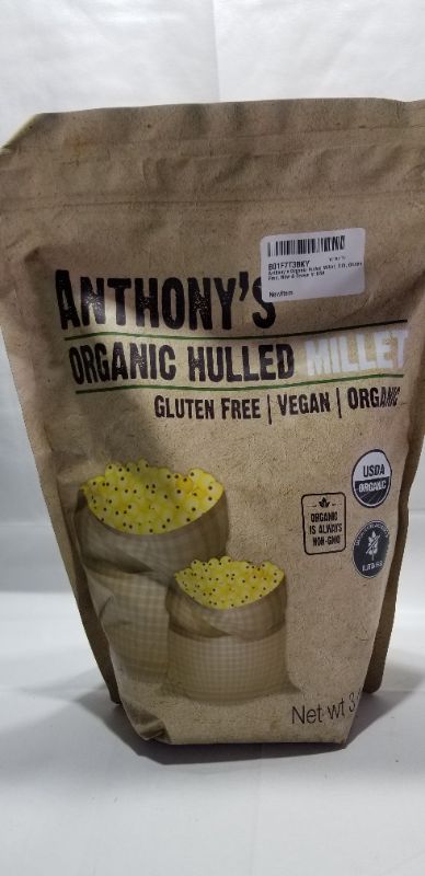 Photo 1 of Anthony's Organic Hulled Millet, Gluten Free/Vegan/Organic, 3lbs, Best By: 10/28/21