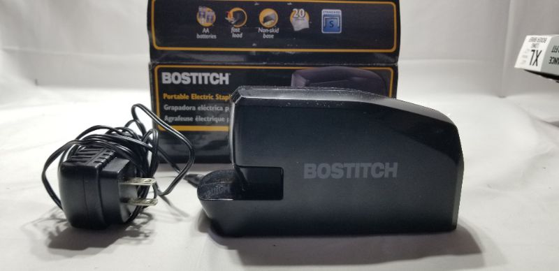 Photo 2 of Bostitch Portable Electric Stapler, 20 Sheets, AC or Battery Powered, Black