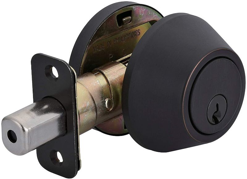 Photo 1 of Amazon Basics Deadbolt - Single Cylinder - Oil Rubbed Bronze