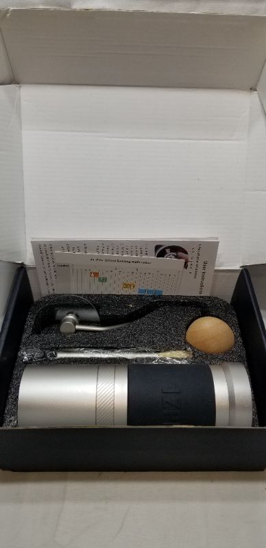 Photo 2 of 1Zpresso Q2 Manual Coffee Grinder Mini Slim Travel Sized Fits in the plunger of AeroPress, Assembly Stainless Steel Conical Burr, Numerical Internal Adjustable Setting Coarse for Filter, Capacity 20g