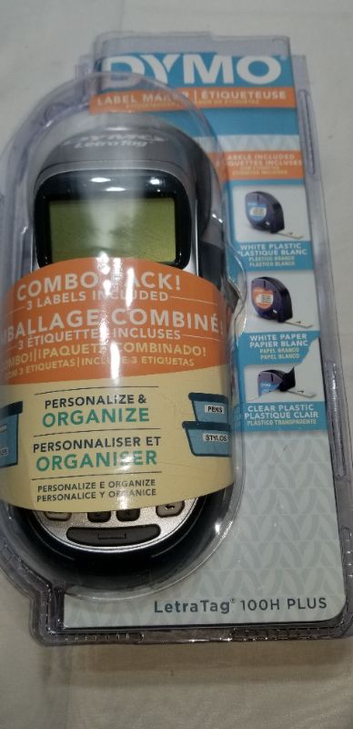 Photo 1 of DYMO Label Maker with 3 Bonus Labeling Tapes, LetraTag 100H Handheld Label Maker & LT Label Tapes, Easy-to-Use, Great for Home & Office Organization