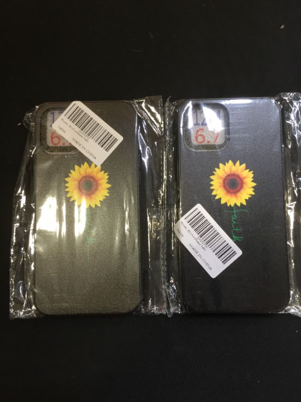 Photo 1 of IPHONE 12 SUNFLOWER FAITH CASE BLACK -- 2 PCK