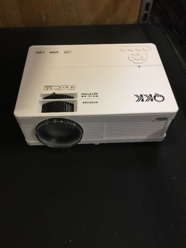 Photo 2 of [WiFi Projector] QXK Upgraded 7500Lumens Projector, Enhanced Full HD 1080P Mini Projector, Max 200” Display Supported, Compatible with Smartphone/HDMI/AV/USB/TF/Sound Bar/TV Stick [Tripod Included]

