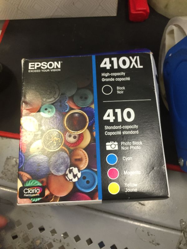 Photo 2 of Epson 410XL Black  Standard Capacity Photo Black - C/M/Y Ink Cartridges Combo 5pk (T410XL-BCS)