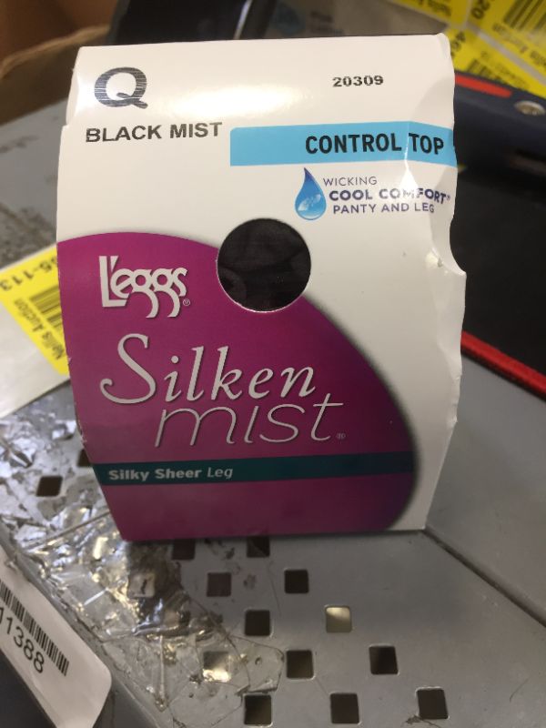 Photo 1 of L'eggs Silken Mist Women's Ultra Sheer Run Resistant 2pk Pantyhose
BLACK MIST