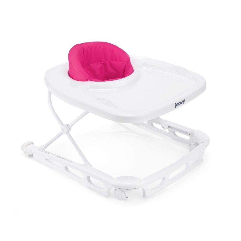 Photo 1 of Joovy Spoon b Adjustable Baby Walker, Stationary Entertainer with Brake, Activity Center, PinkCrush