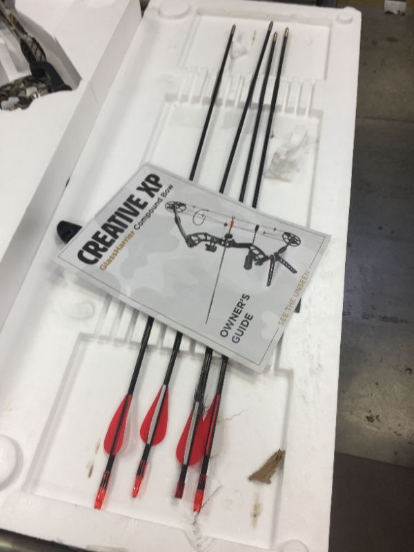 Photo 2 of 2021 Compound Bow and Arrow for Adults and Teens – Hunting Bow with Gordon Limbs Made in USA - Fully Adjustable for Women and Youth 30-70 LBS, 23.5-30.5” - 320 FPS Speed – 5-Pin Sight, Quiver
