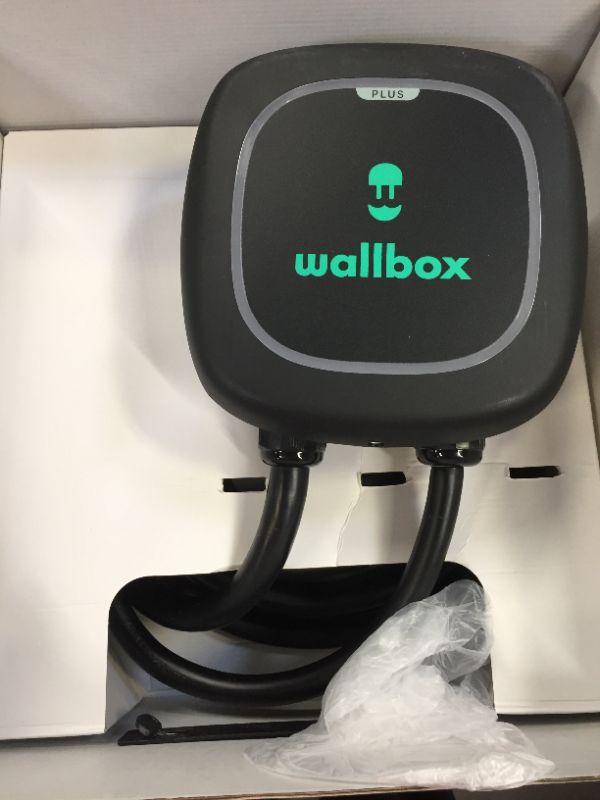 Photo 1 of Pulsar Plus Level 2 Electric Vehicle Smart Charger - 40 Amp NEMA Ultra Compact, WiFi, Bluetooth, Alexa and Google Home - 25 Foot Cable - UL Certified - Indoor/Outdoor - by Wallbox