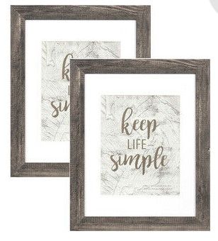 Photo 1 of 11x14"Rustic Barnwood Wood Picture Photo Frame Weathered Poster Frame Set of 2
