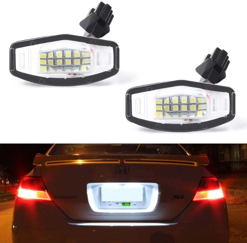 Photo 1 of 4Pcs LED License Plate Light Lamp Assembly For Honda Civic Accord Sedan Odyssey Pilot, Acura TSX MDX TL RDX RL ILX, Powered by 18SMD Xenon White LED Lights