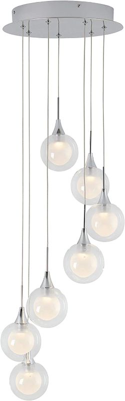 Photo 1 of 2PACK Frosted Globe 7-LED-int. Pendant Lights Spiral,