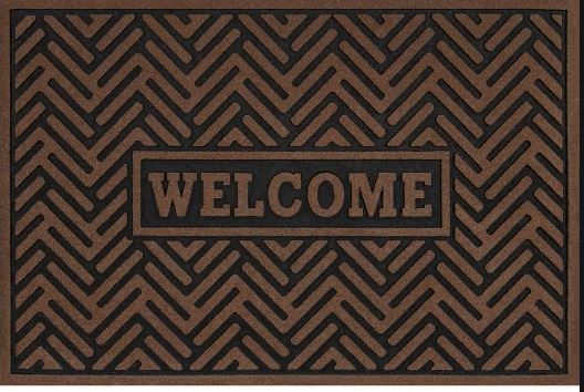 Photo 1 of 2 PACK TrafficMaster Welcome Branson Bars Walnut 24 in x 36 in Door Mat