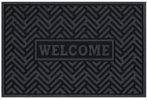 Photo 1 of 2 PACK TrafficMaster Welcome Branson Bars Charcoal 24 in x 36 in Door Mat