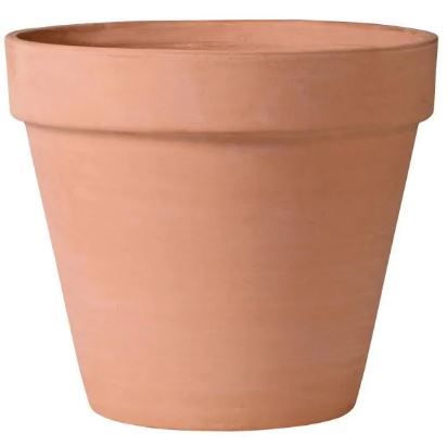 Photo 1 of 10 in. Terra Cotta Whitewash Clay Pot 8 pack