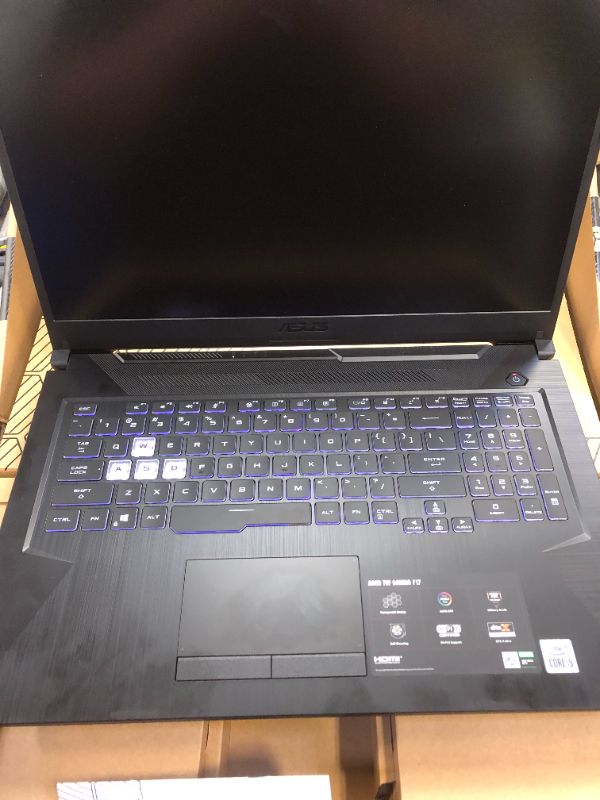 Photo 8 of ASUS TUF Gaming F17 Gaming Laptop, 17.3” FHD IPS-Type Display, Intel Core i5-10300H, GeForce GTX 1650 Ti, 8GB DDR4, 512GB PCIe SSD, RGB Keyboard, Windows 10, Bonfire Black, FX706LI-RS53