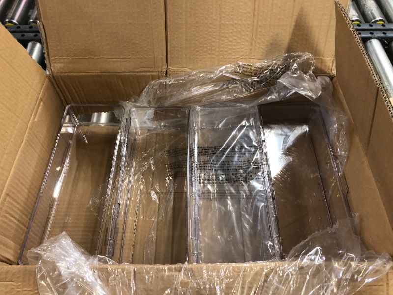Photo 1 of 08712MDK BBQ STACKABLE BOX CLEAR 8 PACK (MAJOR DAMAGES TO BOX) 5.5 x 13.13" x 3'