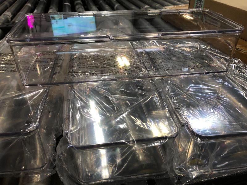 Photo 2 of 08712MDK BBQ STACKABLE BOX CLEAR 8 PACK (MAJOR DAMAGES TO BOX) 5.5 x 13.13" x 3'