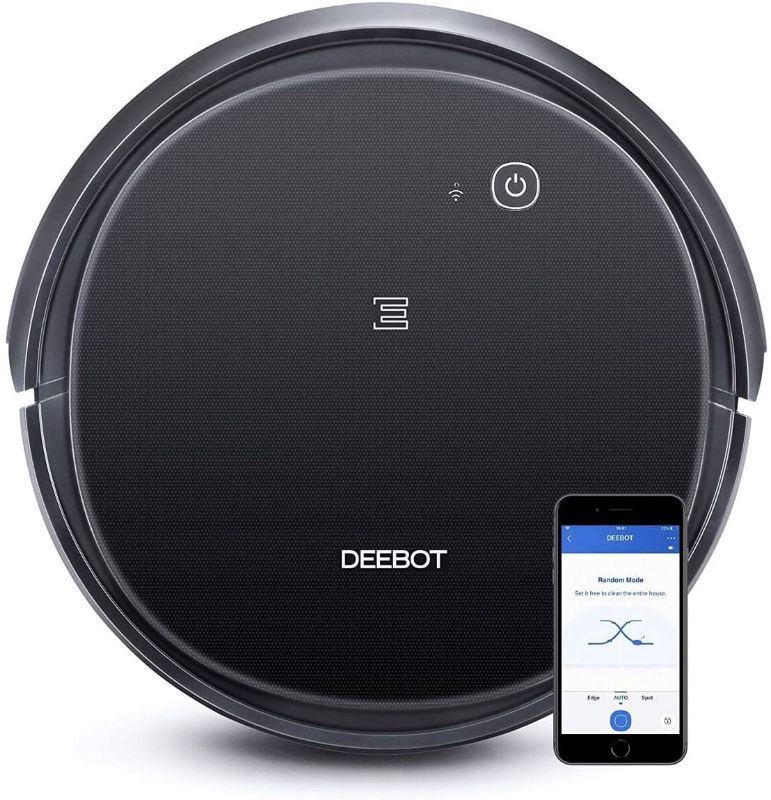 Photo 1 of Ecovacs DEEBOT 500 Robot Vacuum Cleaner with Max Power Suction, Up to 110 min Runtime, Hard Floors & Carpets, Pet Hair, App Controls, Self-Charging, Quiet, Large, Black, 8 Each
