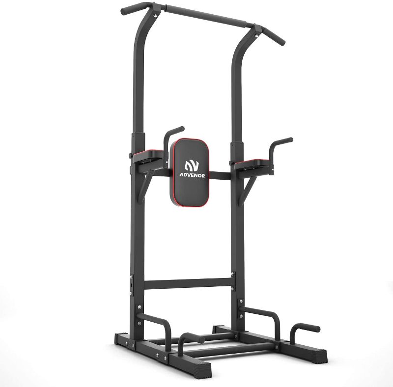 Photo 1 of ADVENOR Power Tower Dip Station Pull Up Bar for Home Gym Dip Stands Strength Training Workout Equipment