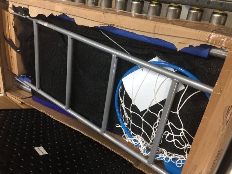 Photo 1 of box 3 of 3 for a 16 ft. Outdoor Blue Trampoline with Safety Enclosure Net
