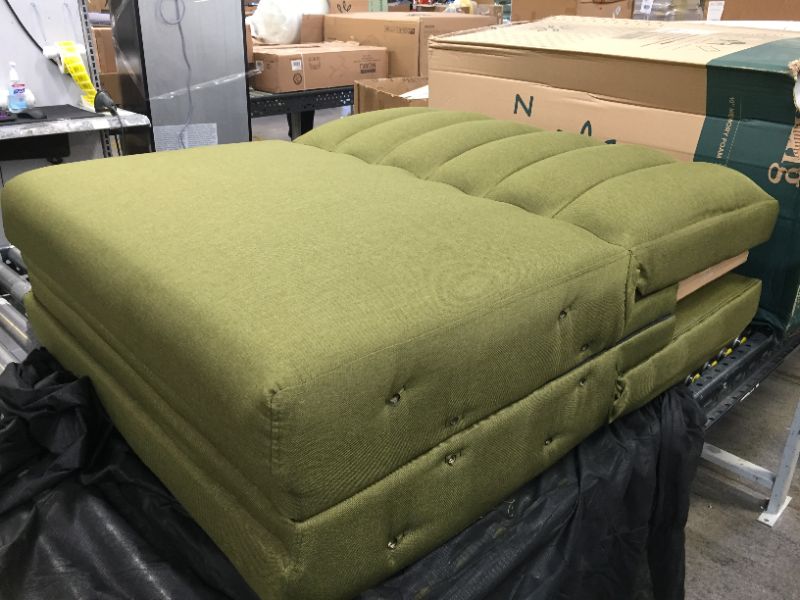 Photo 3 of Acme 57194 A&J Homes studio green linen like fabric adjustable sofa futon bed
