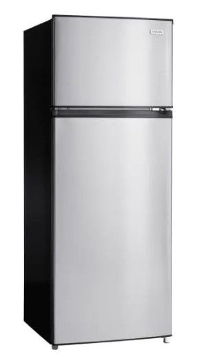 Photo 1 of 7.1 cu. ft. Top Freezer Refrigerator in Stainless Steel Look
