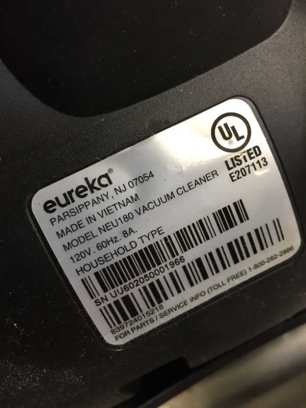 Photo 3 of Eureka Power Speed Lightweight Upright Vacuum, NEU180
