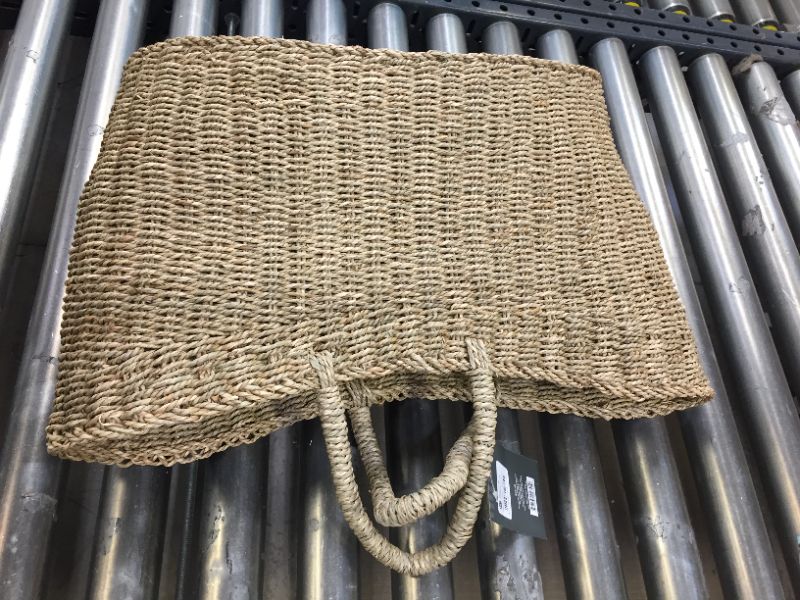 Photo 2 of 19" x 9" x 16" Tapered Oval Seagrass Basket Natural