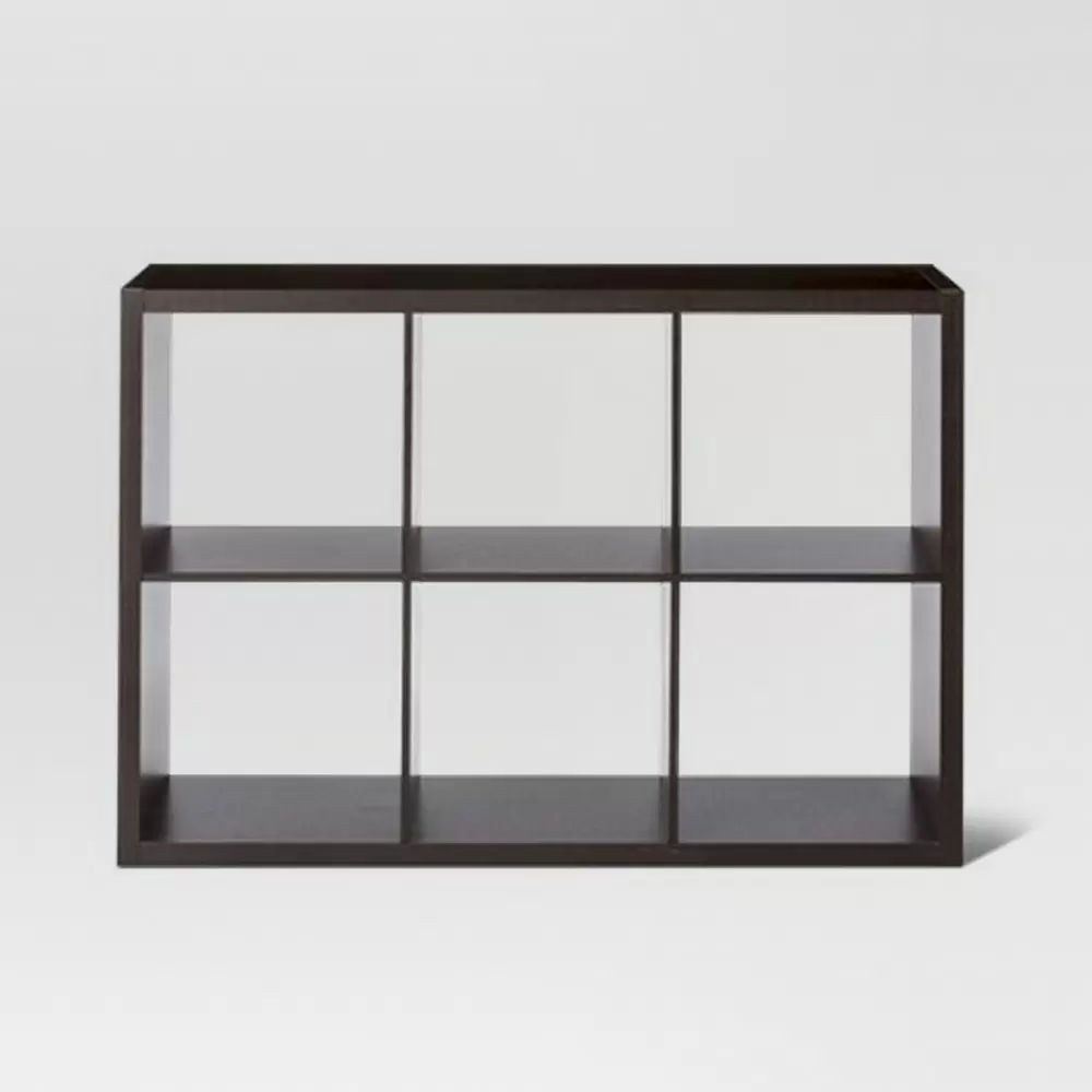 Photo 1 of 13" 6 Cube Organizer Shelf Espresso - Threshold 2 BOXES 