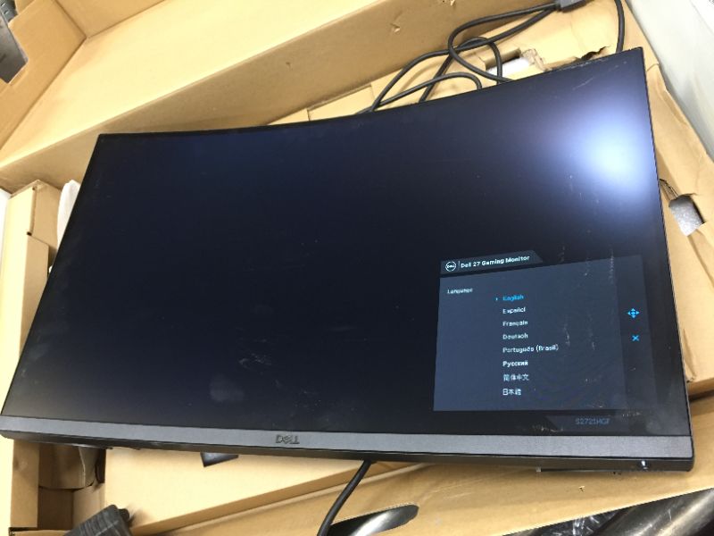 Photo 2 of S2721HGF 27" Gaming - LED Curved FHD FreeSync and G-SYNC Compatible Monitor (DisplayPort, HDMI) - MINOR SCRATCHES ON THE SCREEN.