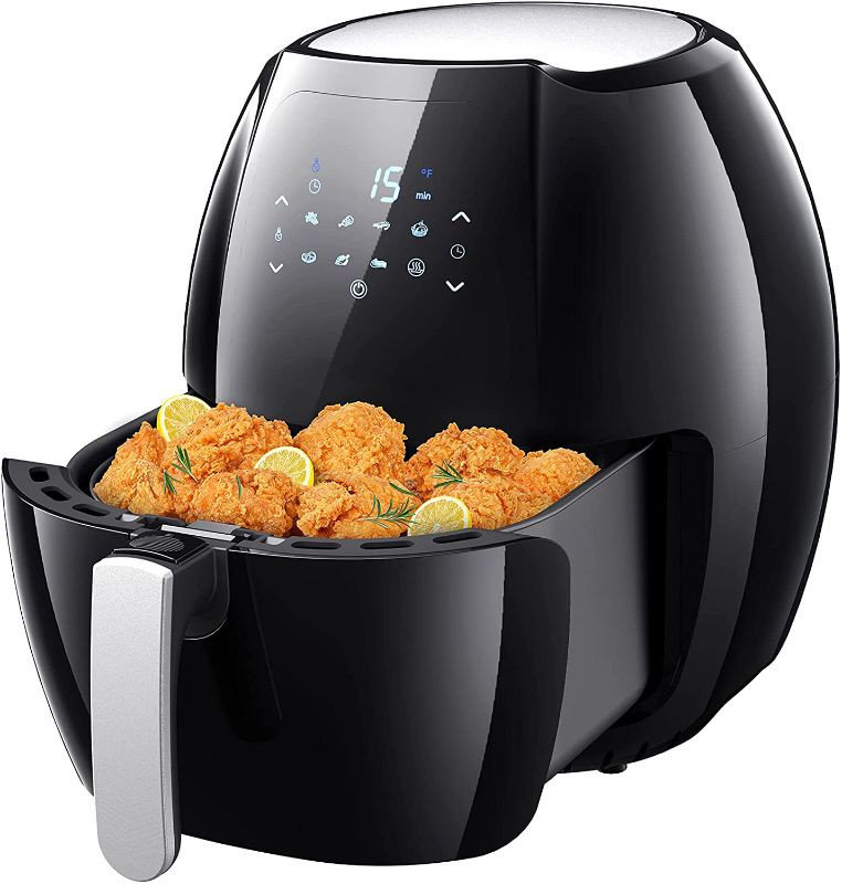 Photo 1 of 7.4 QT Large Capacity Air Fryer, 702A 10-in-1 Electric Air Fryer with LED Touch Screen, 360°Quick Hot Air Circulation, Nonstick Basket for Air Fryer XL, 1800W
