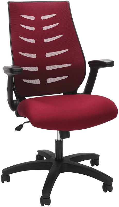 Photo 1 of OFM Midback Mesh Office Chair for Computer Desk, Mid Back, Burgundy
**OPEN BOX**
(( MISSING HARDWARE))