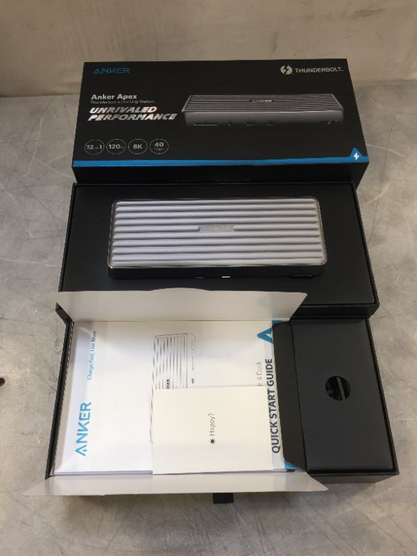 Photo 3 of Anker Docking Station, 757 Thunderbolt Docking Station (Apex, 12-in-1, Thunderbolt 4), Max 90W Charging for Laptop, 20W Power Delivery, Single 8K, Triple 4K Display, 10Gbps Data, Ethernet, Audio, SD
